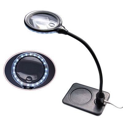 Led Desk Magnifier Lamp 3/10X