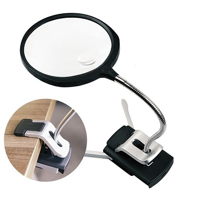 Led Desk Magnifier Lamp 2/10X